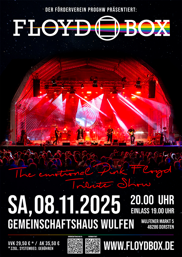 Floydbox Konzertplakat 08.11.25 Dorsten