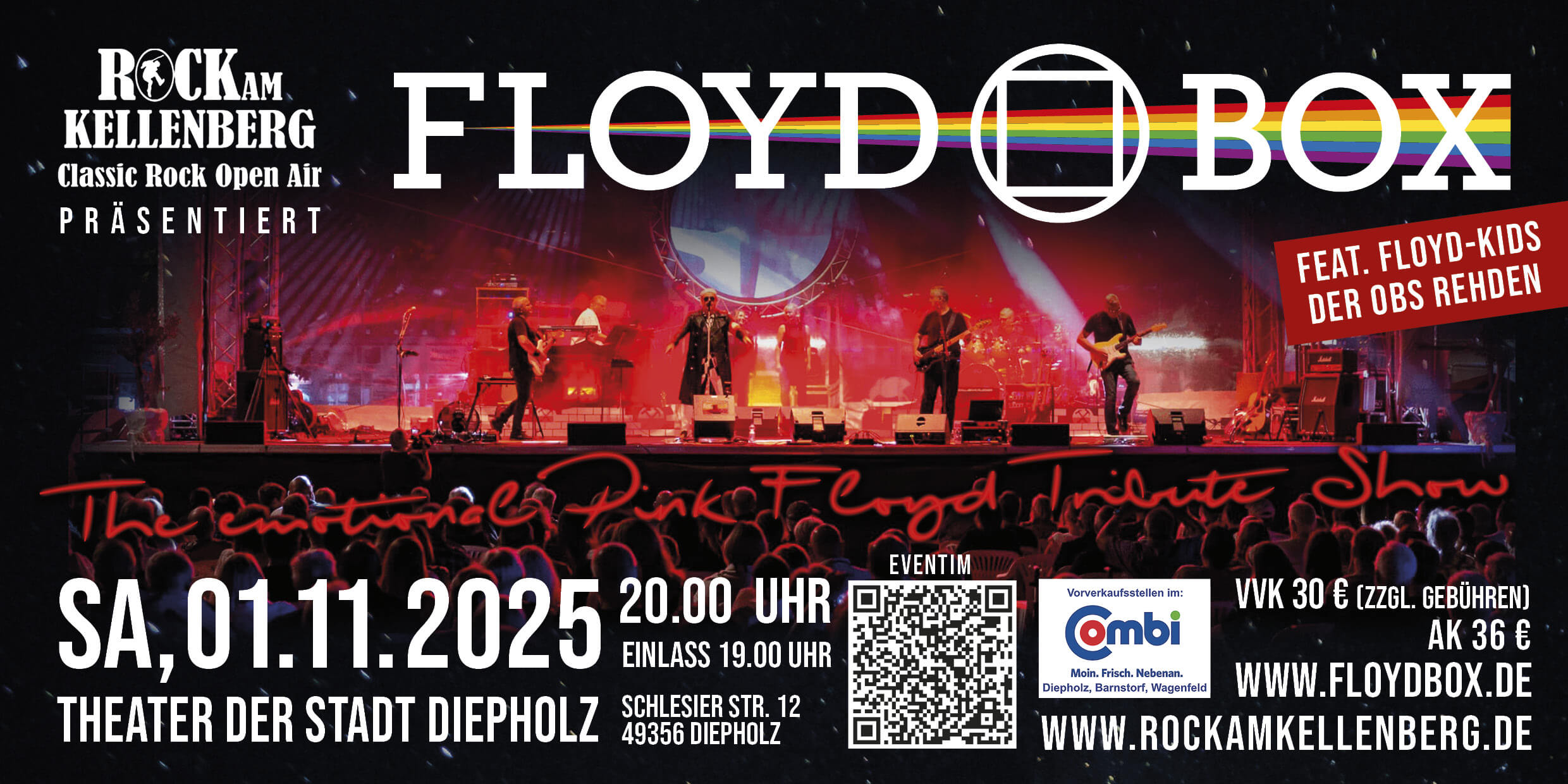 Floydbox live in Diepholz. 01.11.25 Rock am Kellenberg im Theater.