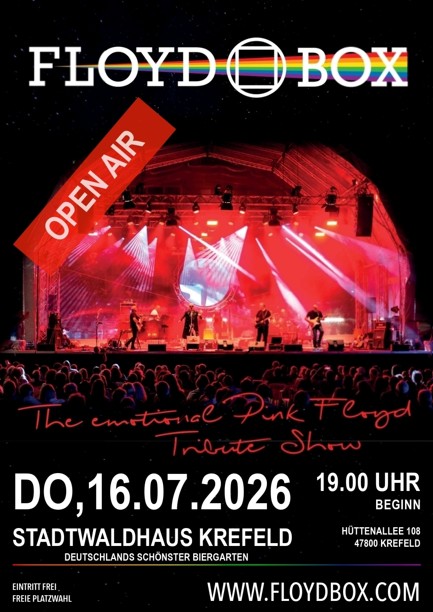 Stadtwaldhaus Krefeld, Konzert Flyodbox am 16.07.2026